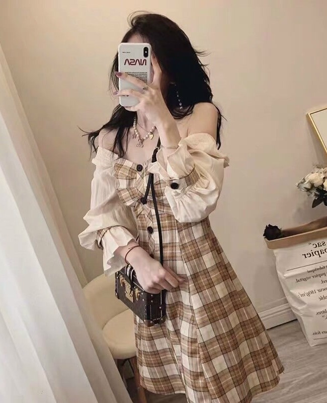 [MẪU MỚI] ĐẦM DÁNG SUÔN TRỂ VAI VỚI HỌA TIẾT CARO TRẺ TRUNG CÁ TÍNH CHO CÔ NÀNG NĂNG ĐỘNG HARI