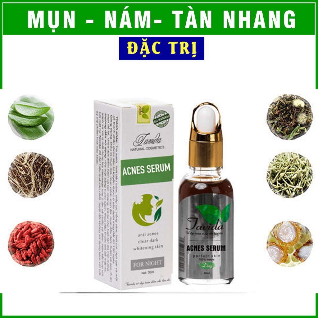 Serum tinh chất tái tạo da tavida ban ngày dứt điểm mụn nám tàn nhang
