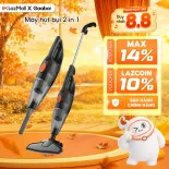 Máy hút bụi cầm tay nhẹ Gaabor GVCW-M15AS Lực hút mạnh 16000PA tay cầm đa năng 2 đầu hút sàn và khe sofa - Bảo hành 12 tháng 1 đổi 1