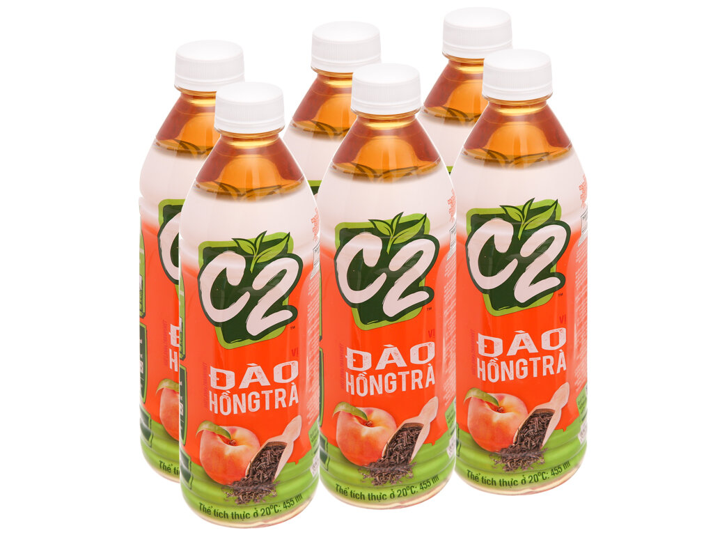 Lốc 6 chai C2 đào 455ml