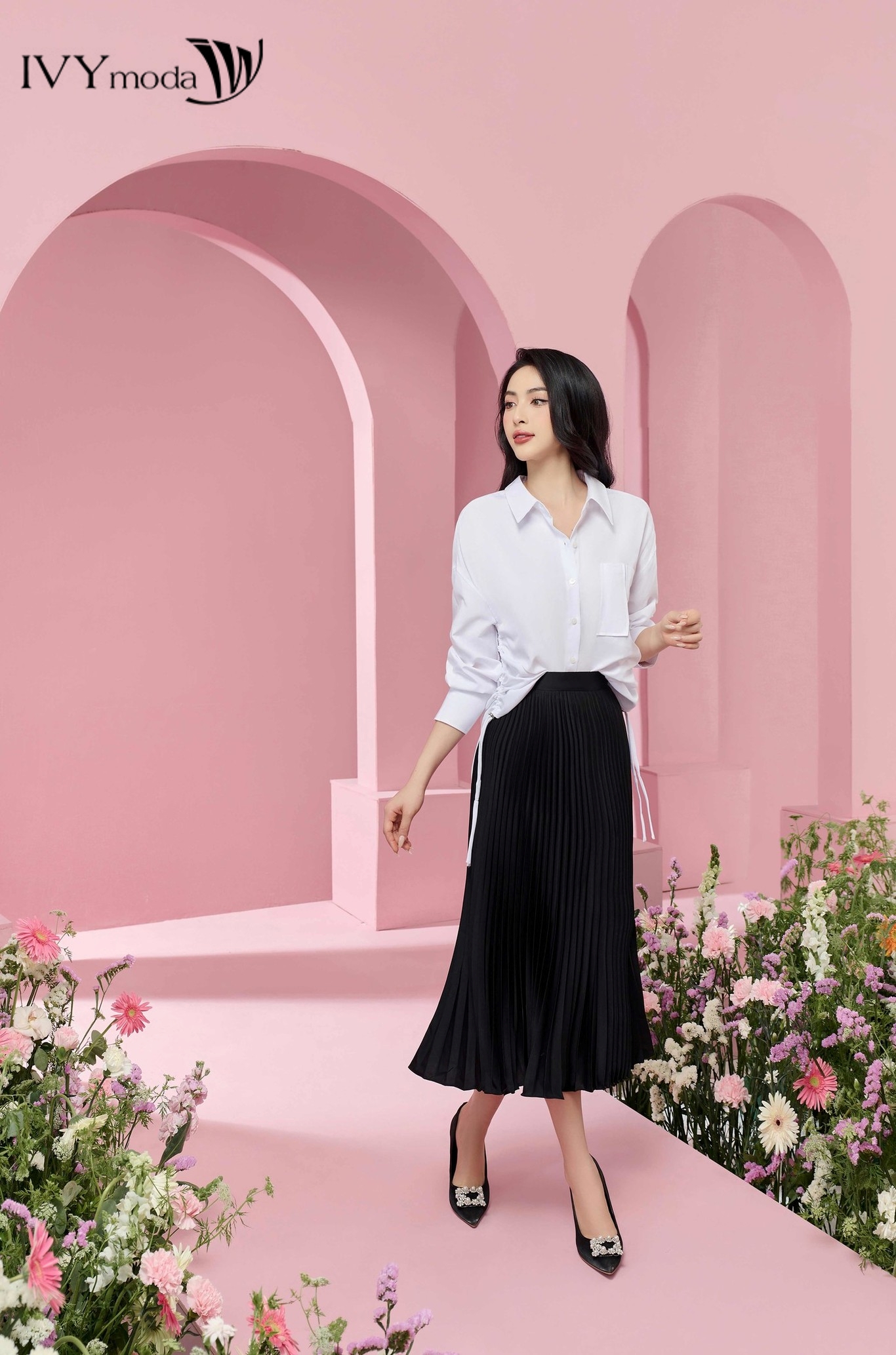Chân váy xếp ly xẻ tà trước IVY moda MS 31M8307 | Shopee Việt Nam