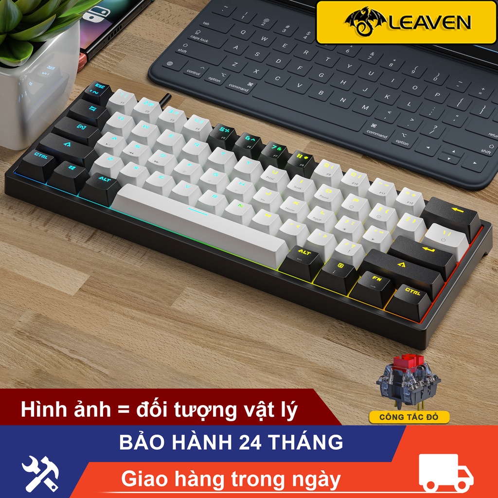 Bàn phím cơ rgb led K550 LEAVEN Giao hàng 24 giờ 87 phím Bàn phím máy tính