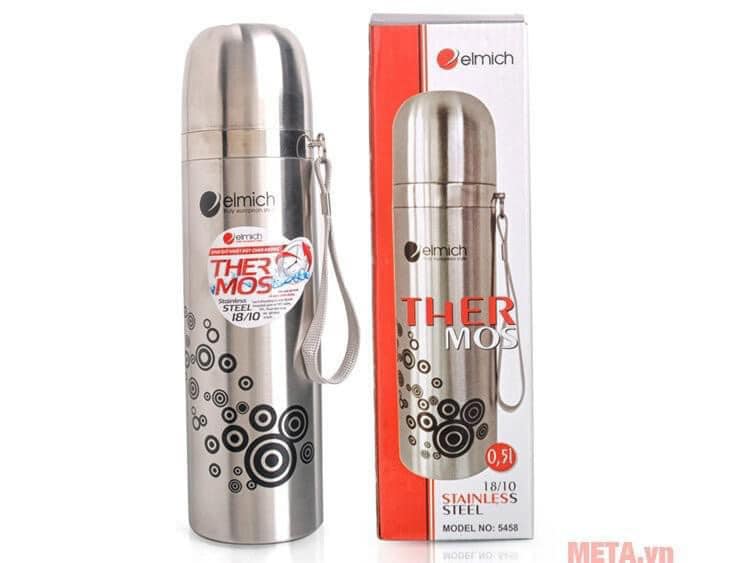 Bình giữ nhiệt elmich 5458 hoa văn sang trọng - dung tích 500ml