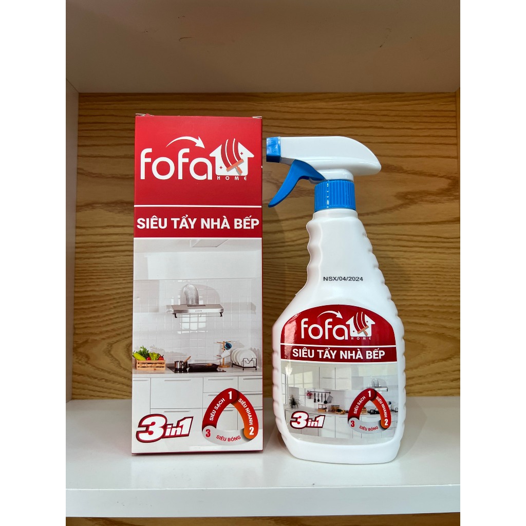 FOFAHOME - Dung dịch tẩy đa năng - tẩy rửa nhà bếp - Tẩy dầu mỡ FoFa Home 500ml, Tẩy dầu mỡ ,tẩy nhà bếp, tẩy hút mùi, bếp gas, bếp từ, đáy xoong, đáy chảo