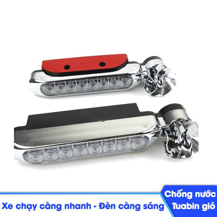 Bộ 2 Đèn Led Xe Máy - Đèn Led Năng Lượng Gió Trang Trí Xe Gắn Được Cho Xe Máy Và Ô tô [ Đèn Trang Trí - Đèn Báo ]