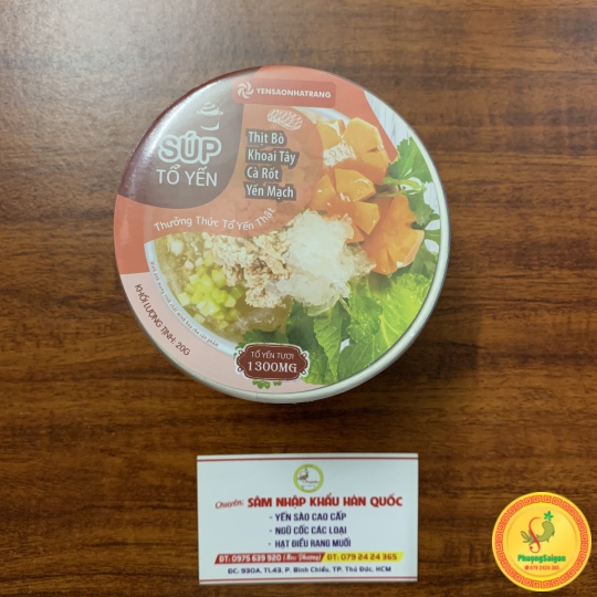 SÚP TỔ YẾN _ THỊT BÒ, KHOAI TÂY, CÀ RỐT, YẾN MẠCH