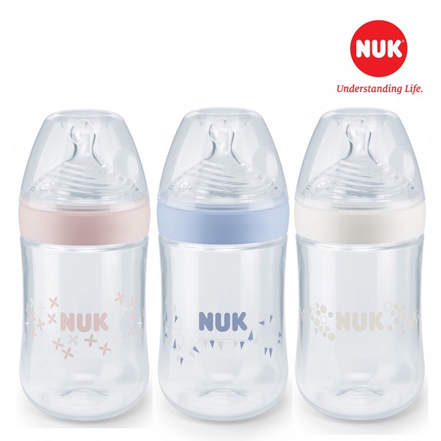 Bình sữa nuk thuỷ tinh nature sense 240ml s1-m