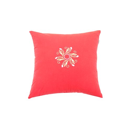 Gối tựa  Hometex 40x40cm cotton xốp màu thêu  hoa văn