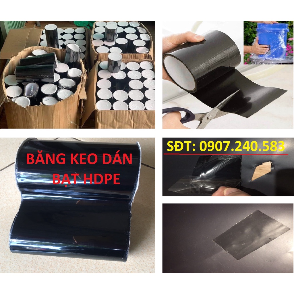 Băng keo dán bạt hdpe, băng keo vá bạt hdpe