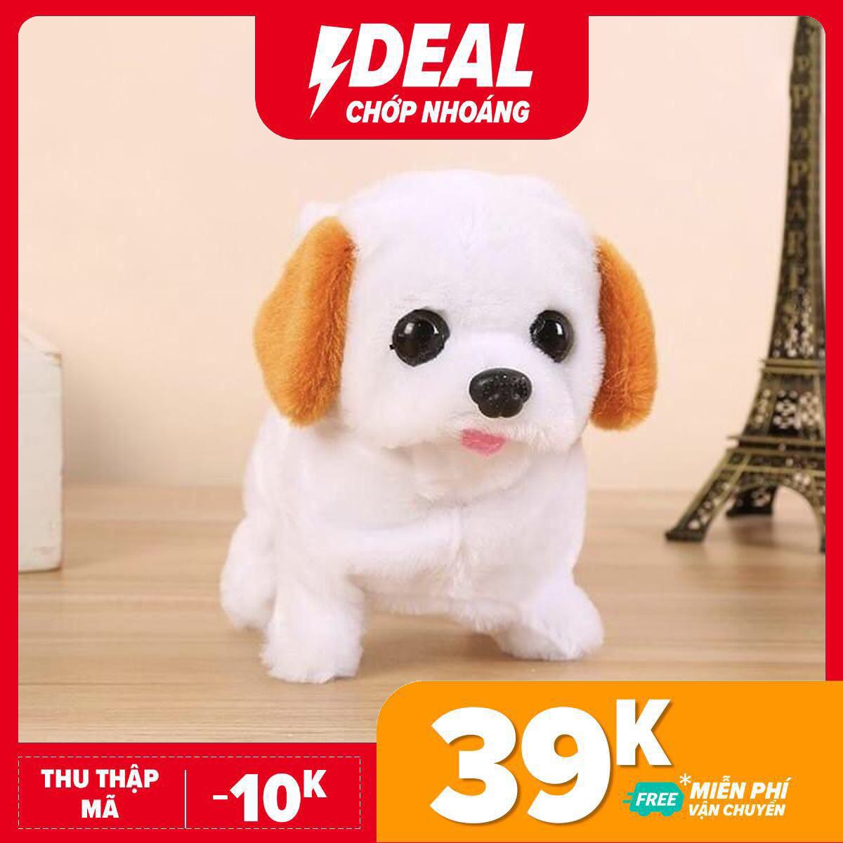 [FREE SHIP 20K] Chú chó bông biết đi, biết vẫy đuôi, biết kêu bi bi rất dễ thương, chó bông cho bé, chó bông biết đi, gấu bông - Niki Store