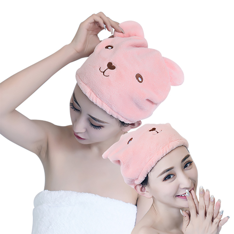 Mũ trùm đầu làm khô tóc khăn quấn ủ tóc lau khô siêu tốc beauty 4