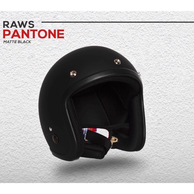 Mũ bảo hiểm Raws Pantone Đen nhám