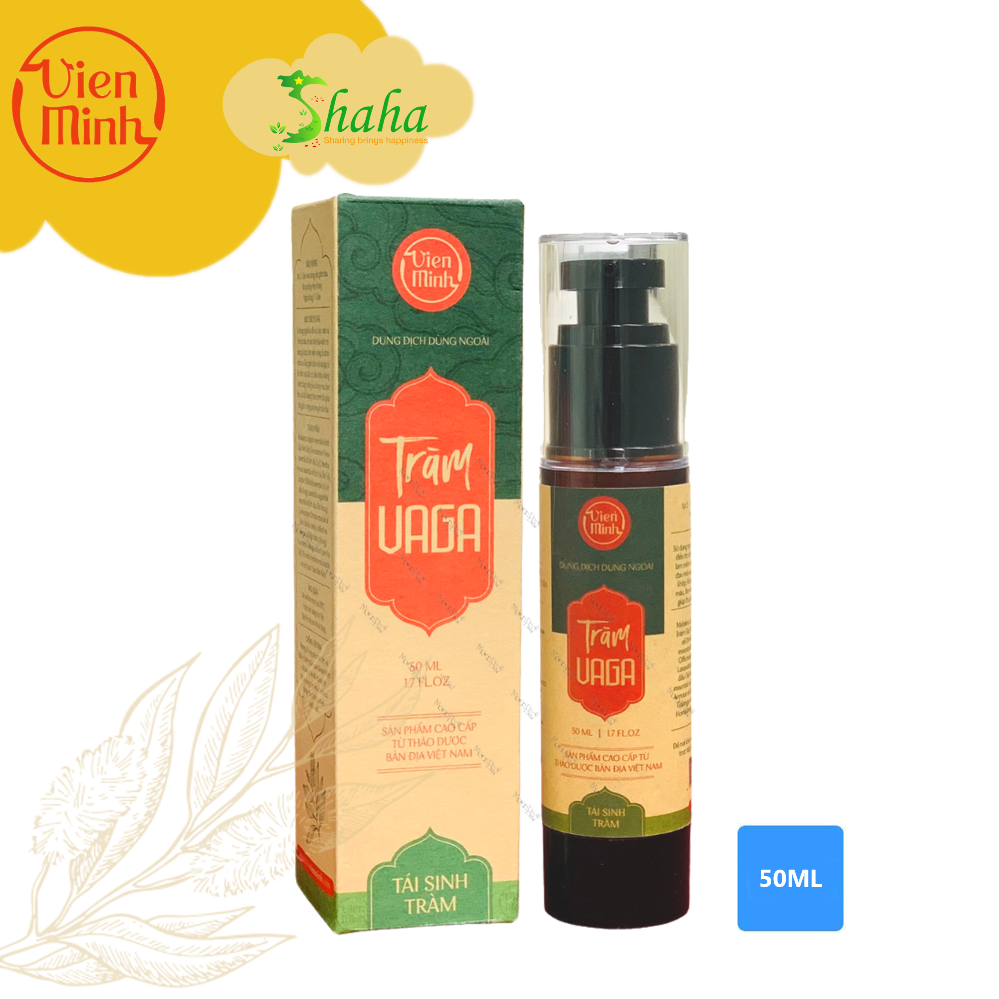 Tràm VAGA 50ml Tinh dầu massage giảm đau vai gáy, giảm căng cơ
