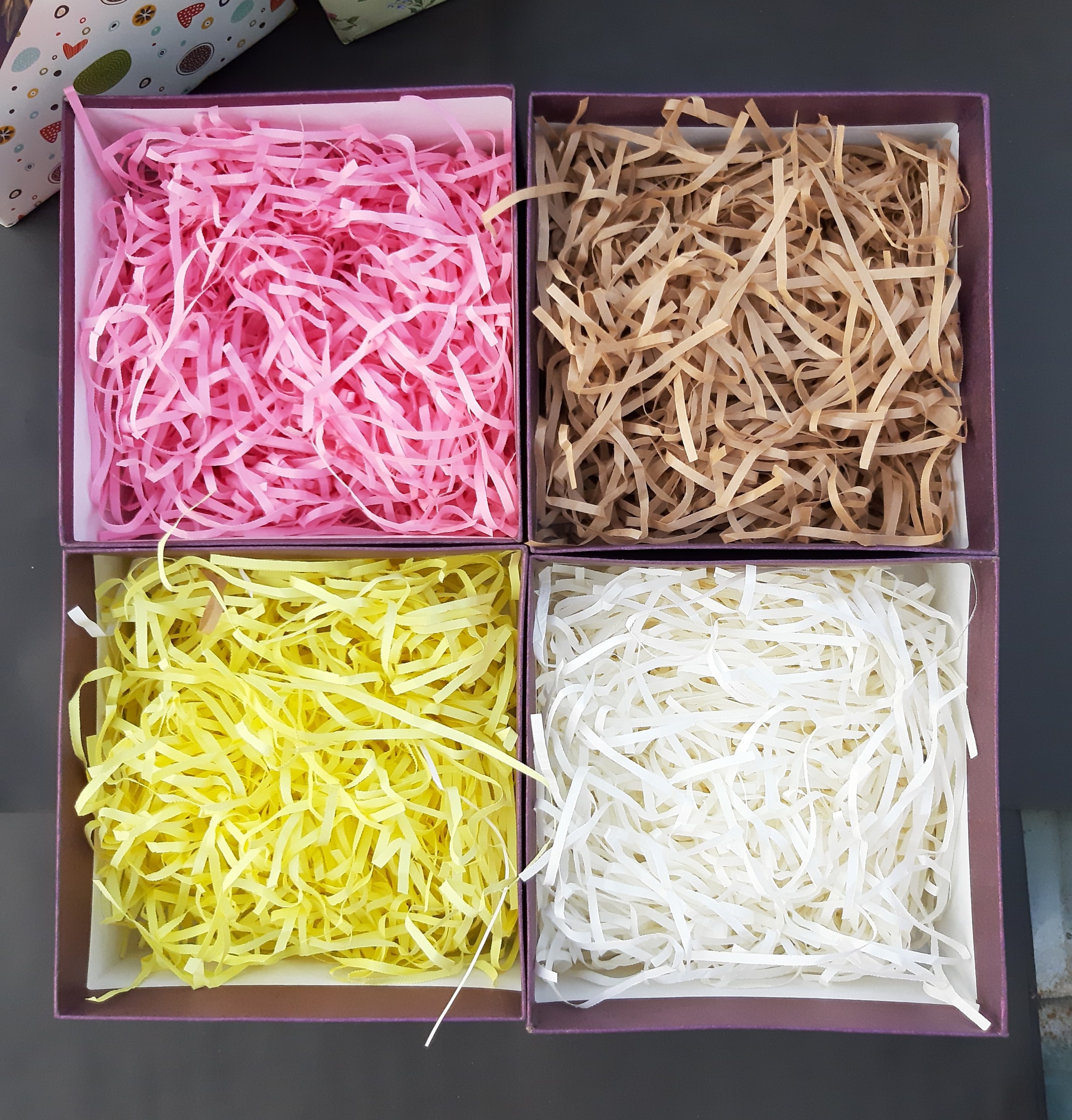 1kg giấy rơm, giấy rơm lót hộp quà, đủ các màu