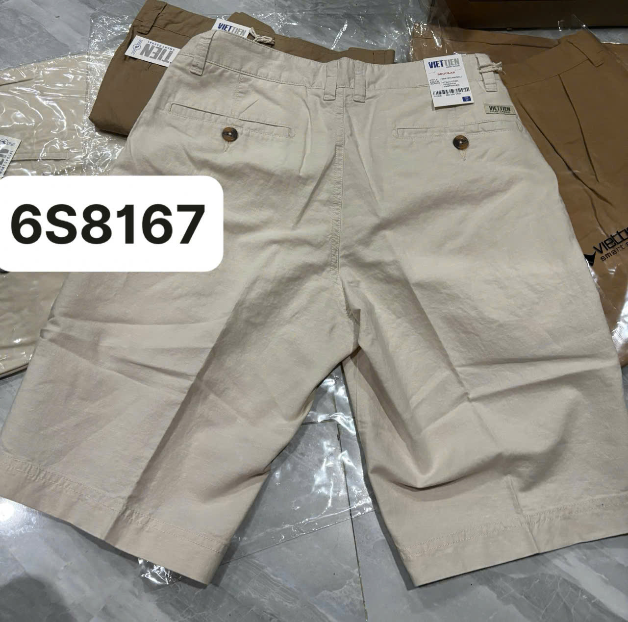  Quần short kaki việt tiến giảm 60% giá 580k sale 260k form regular  tiêu chuẩn  