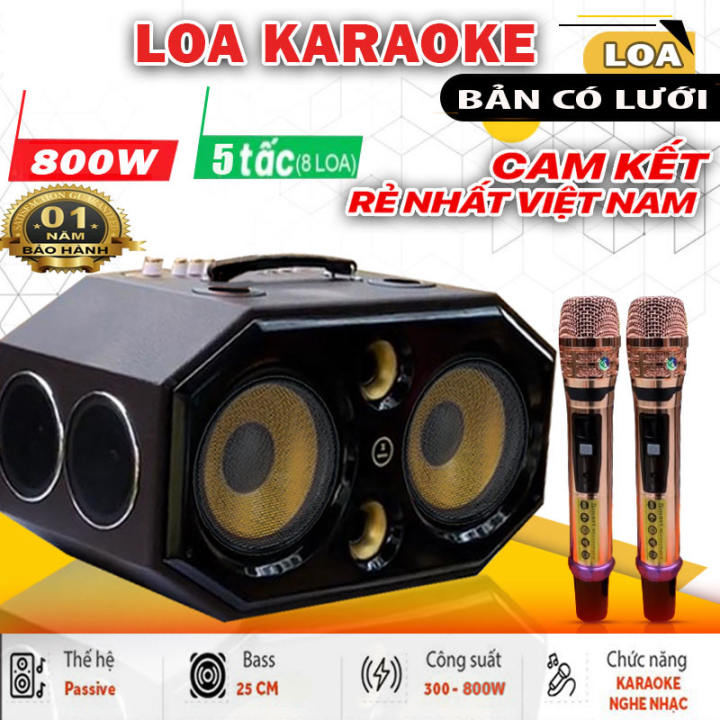 CHÍNH HÃNG - Loa Karaoke Xách Tay Lục Giác Bose 8 Đường Tiếng PRO Siêu Trầm, Công Suất Lớn 700W, Chố