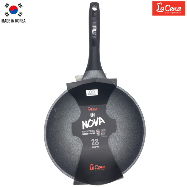 Chảo Chống dính sâu lòng 28cm Lacena Hàn Quốc chính hãng Phủ đá sử dụng mọi loại bếp SH22321