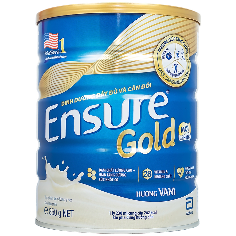 Sữa bột Ensure Gold hương vani hộp 800g