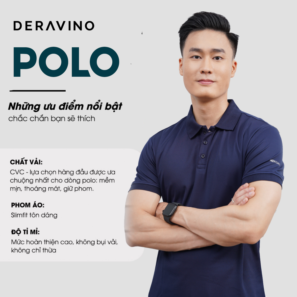 Áo Polo Nam cổ bẻ DERAVINO cổ tròn tay lỡ vải thun cá sấu Cotton thời trang, GPL03 Áo chuẩn form, sang trọng lịch lãm nhiều màu, miễn phí giao hàng toàn quốc