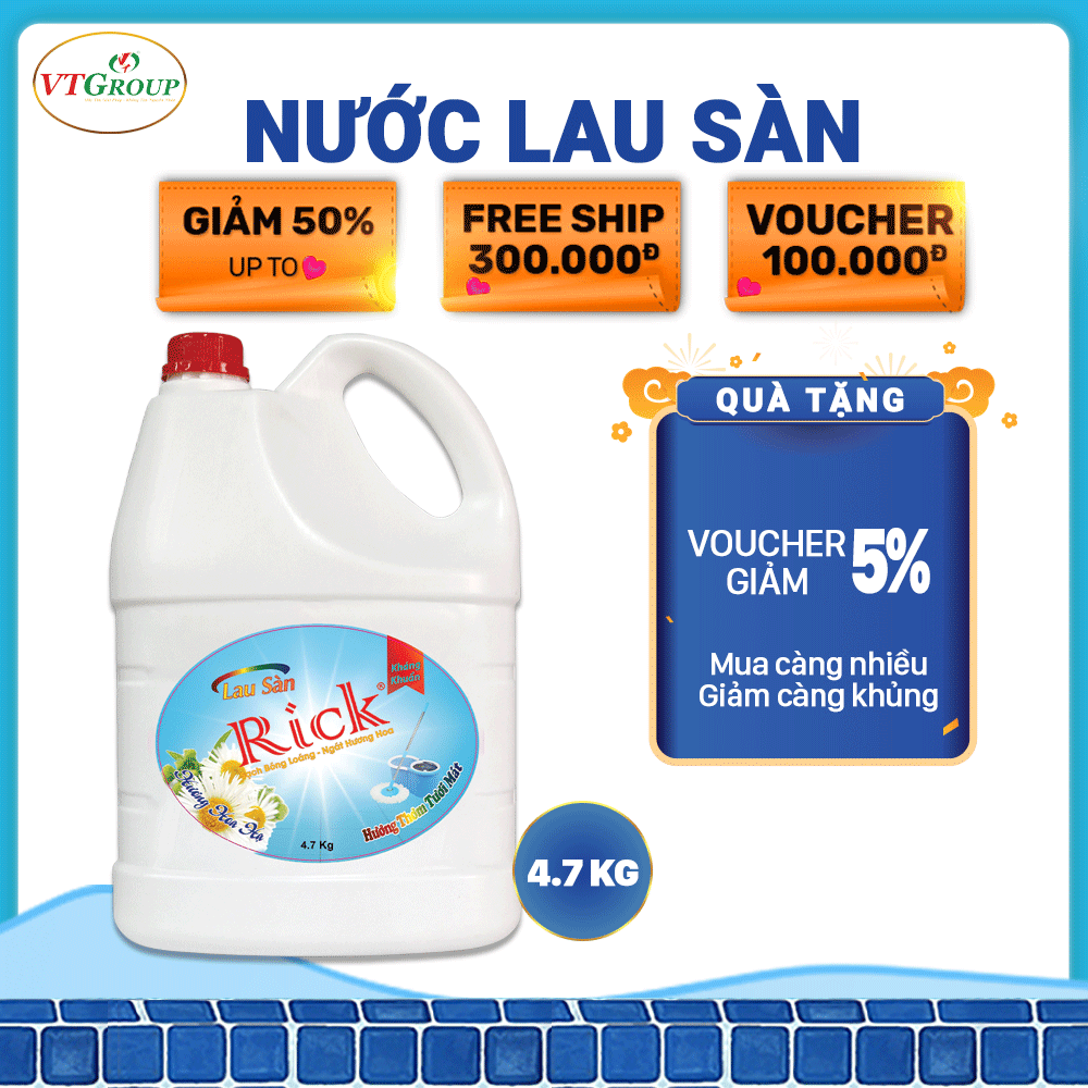 Nước lau sàn Rick 4.7kg