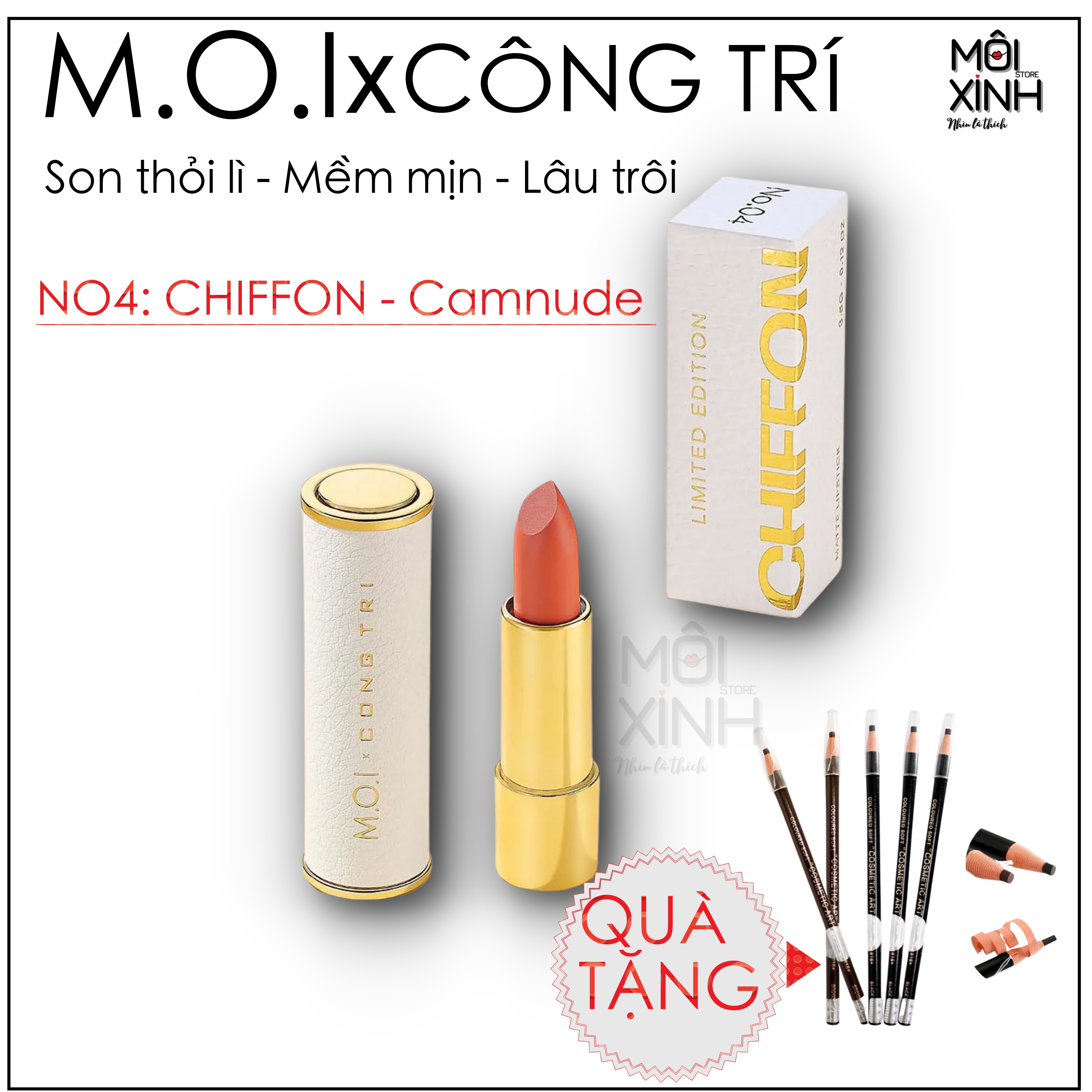 Son Công Trí - 𝗦𝗼𝗻 𝗠𝗼̂𝗶 𝗖𝗮𝗺 𝗗𝗮 Hồ Ngọc Hà Son Thỏi Lì M.O.I x Công Trí Phiên bản Giới hạn 2021