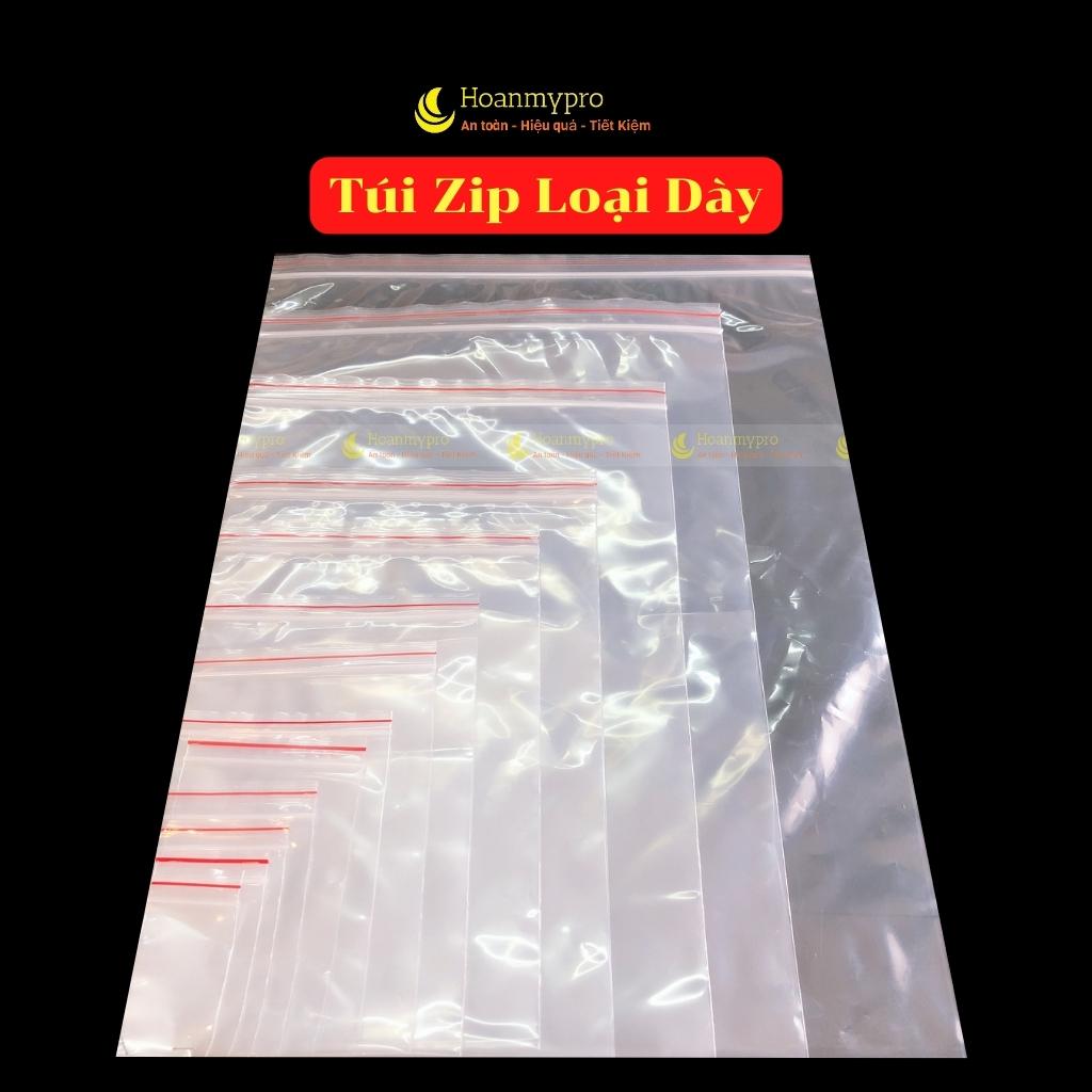 Túi zip 1kg túi zip khóa bấm viền chỉ đỏ loại dày