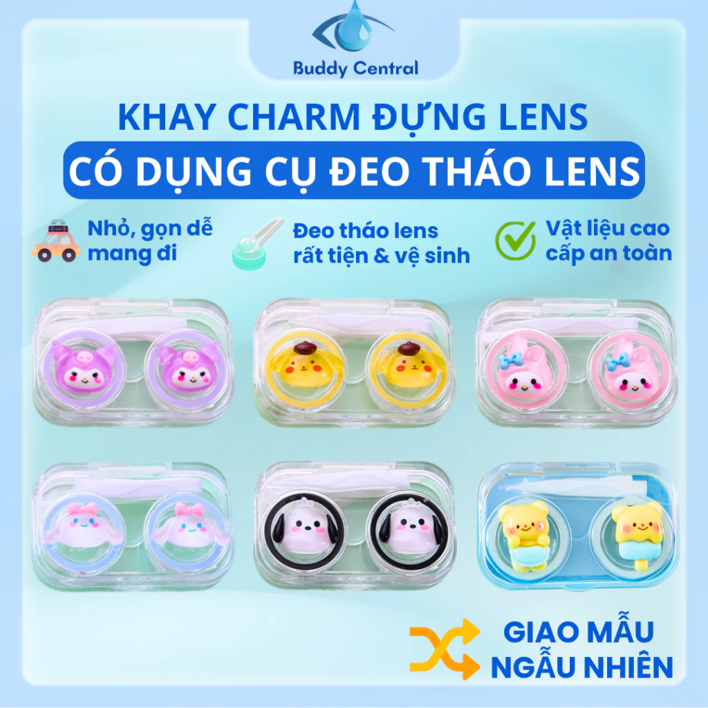 Charm Lens Tray Is Beautiful and Cute, Has Lens Accessories, Open and Sliding Lid Tray - Buddy Central