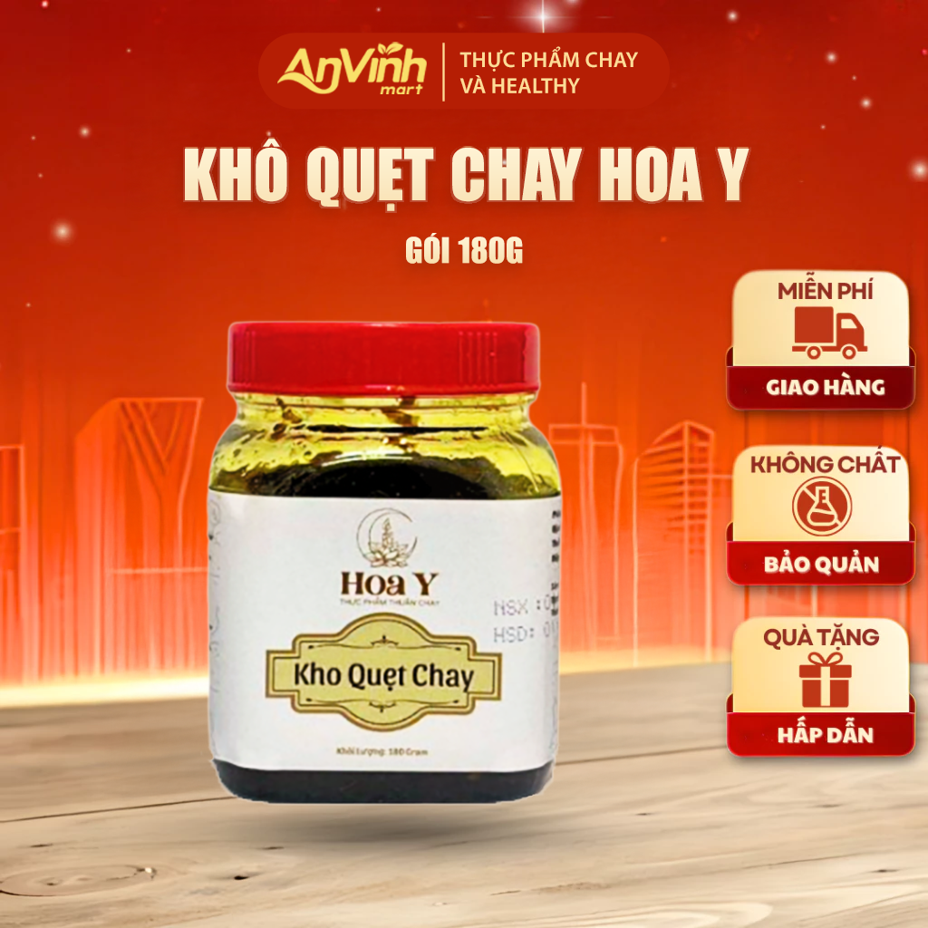 Kho Quẹt Chay Hoa Y 180g, Dinh dưỡng thuần chay, Gia vị Chay, Healthy, Ăn Chay, Món chay