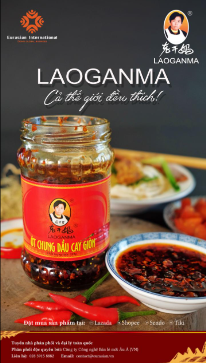 Ớt chưng dầu laoganma vị cay giòn 210gr