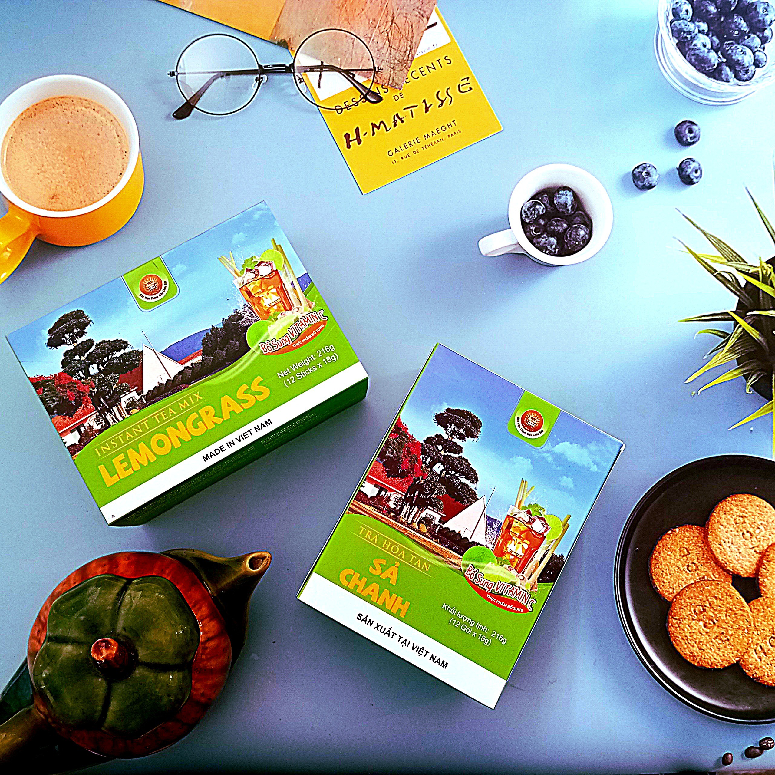 Trà sả chanh - Hộp 216gram