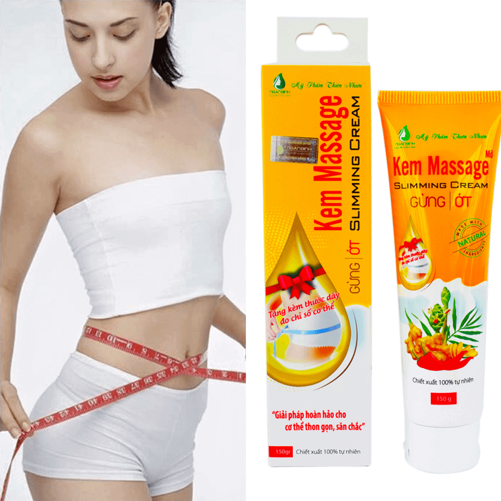kem tan mỡ ngân bình , Kem Massage Tan Mỡ Bụng Gừng Ớt Ngân Bình 150G Kết Hợp Các Thảo Dược Có Tính Nóng Giúp Giảm Mỡ, An Toàn Cho Người Sử Dụng