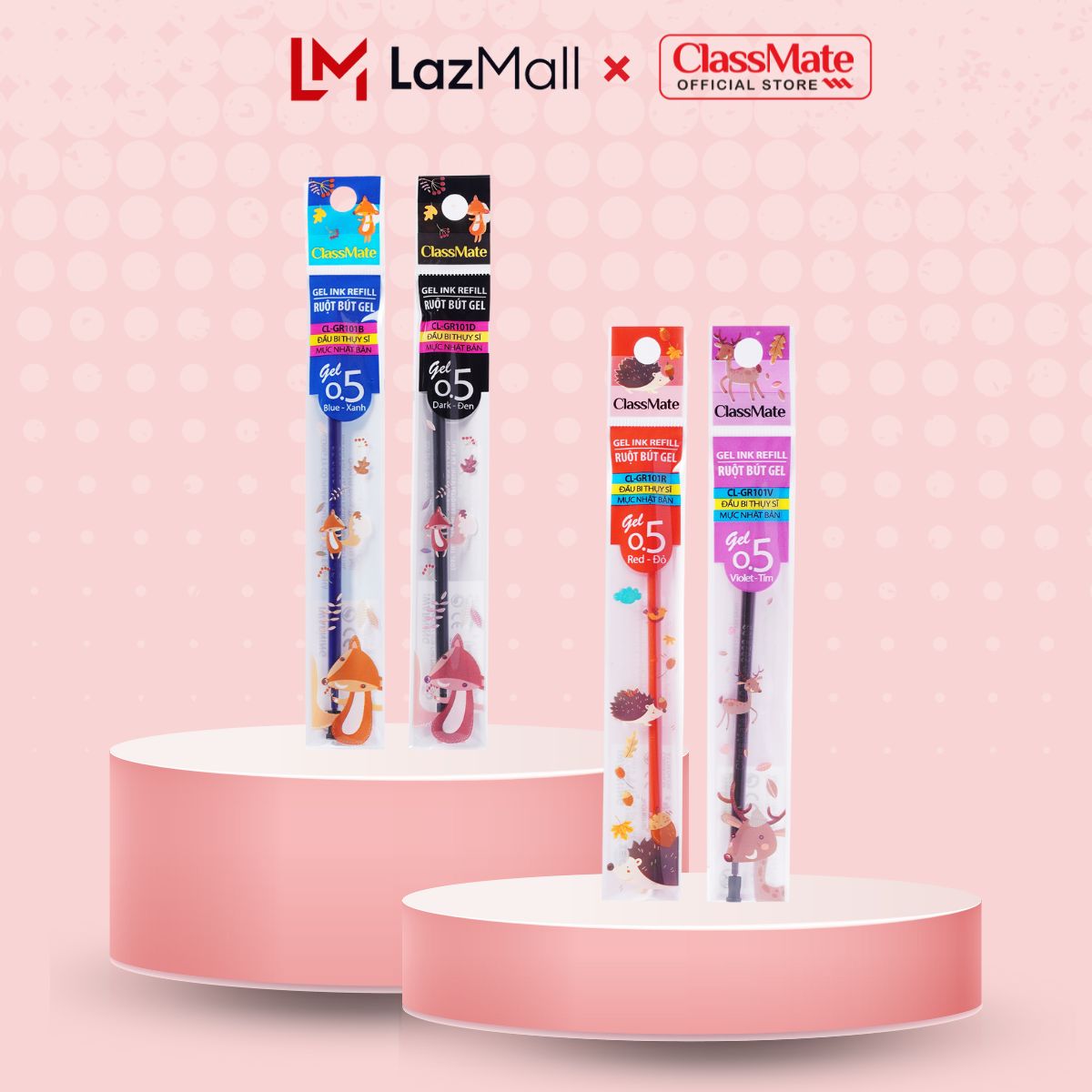 Ruột bút gel 0.5mm, Nét Trơn, Đều Mực Và Nhanh Khô CL-GR101