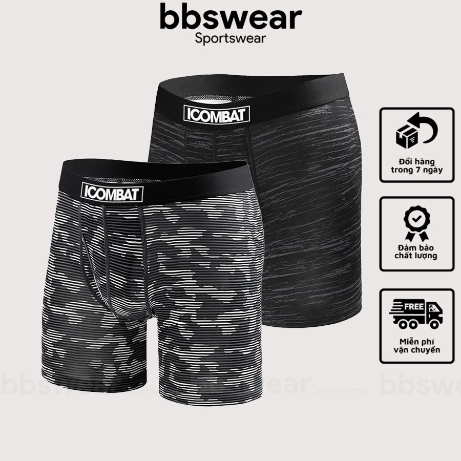 Bộ 2 quần lót thể thao nam BBS WEAR Camo Mono boxer dạng legging ngắn