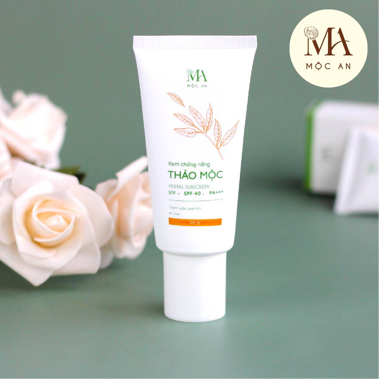 Kem chống nắng thảo mộc mộc an chiết xuất tự nhiên, an toàn cho cả mẹ bầu 50g