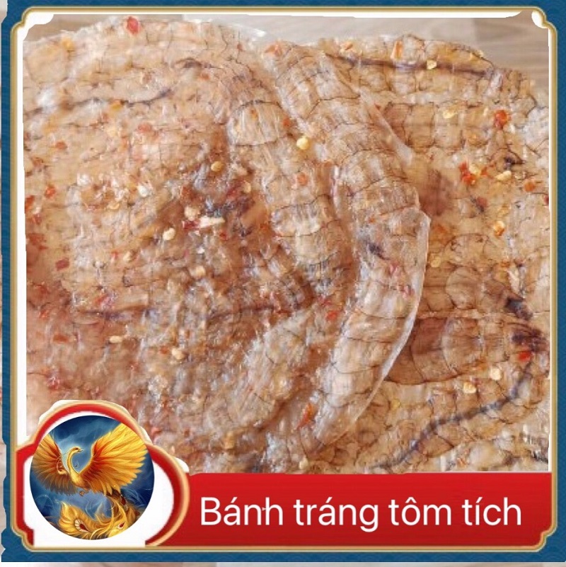 Khô bánh tráng tôm tích bến tre vị vừa ăn - vựa khô yến vy - ăn vặt siêu ngon