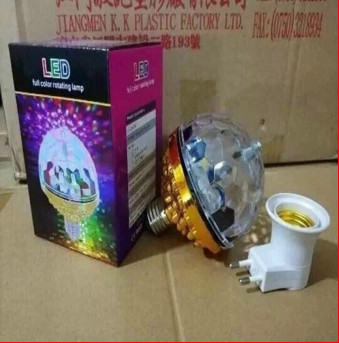 Đèn LED Trang Trí - Đèn Quẩy Theo Nhạc Cực Xung Ngày Tết, Tự Xoay Nhấp Nháy Nhiều Màu.lên là lên bắt con gà lên nóc nhà-Tặng kèm đui đèn trị giá 25k