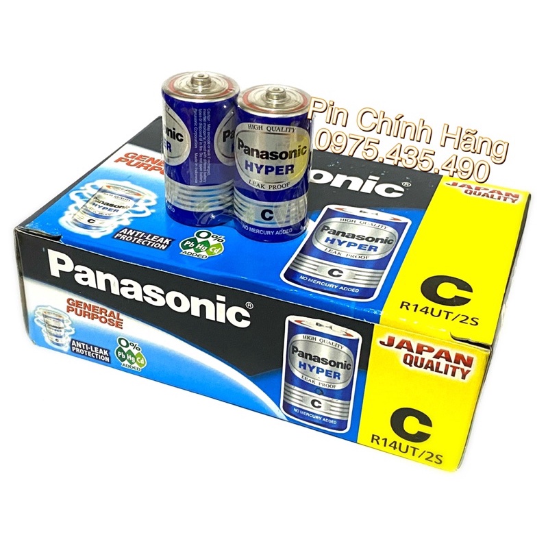 Hộp 24 Viên Pin Trung Panasonic Size C R14UT/2S Hàng Chính Hãng Xuất Xứ Indonesia