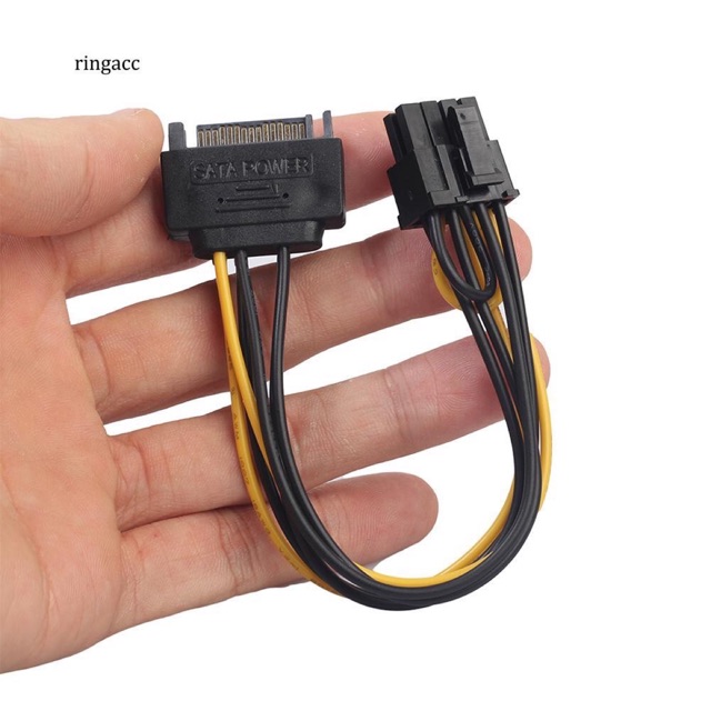 Cáp chuyển nguồn sata sang 8pin vga pci e