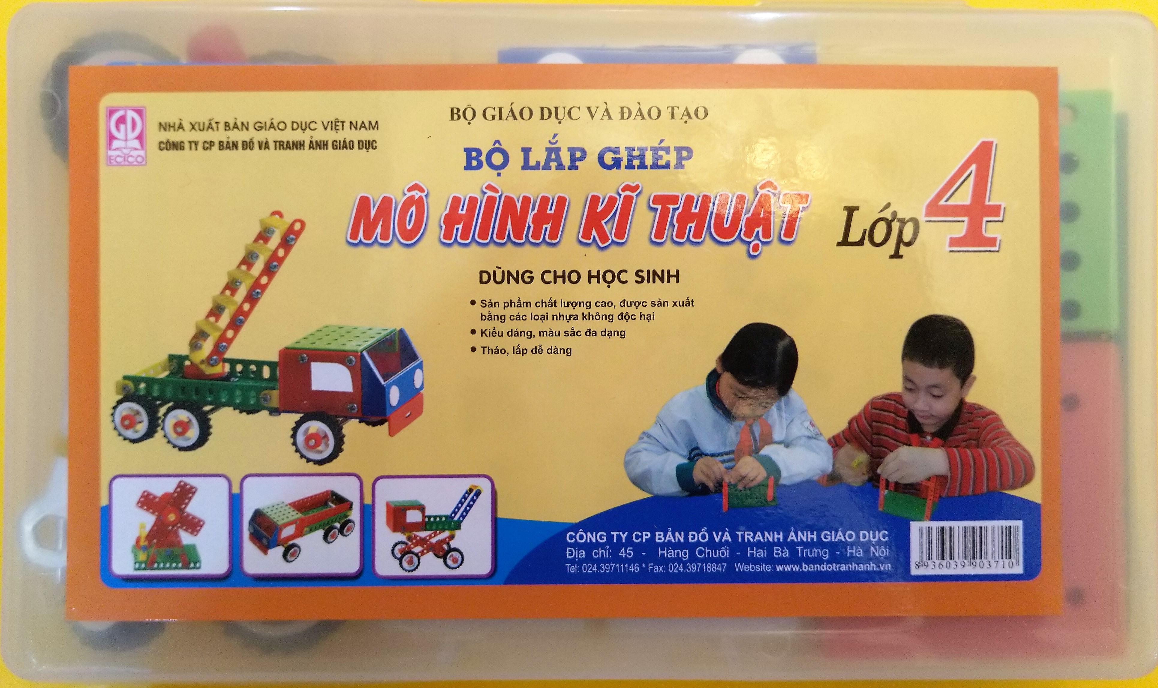 Bộ lắp ghép mô hình kỹ thuật dùng cho học sinh lớp 4