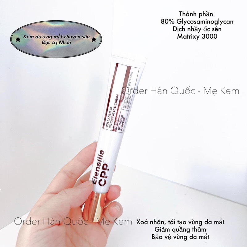Kem dưỡng mắt chuyên sâu giảm nhăn lão hoá da mắt CPP Elensilia
