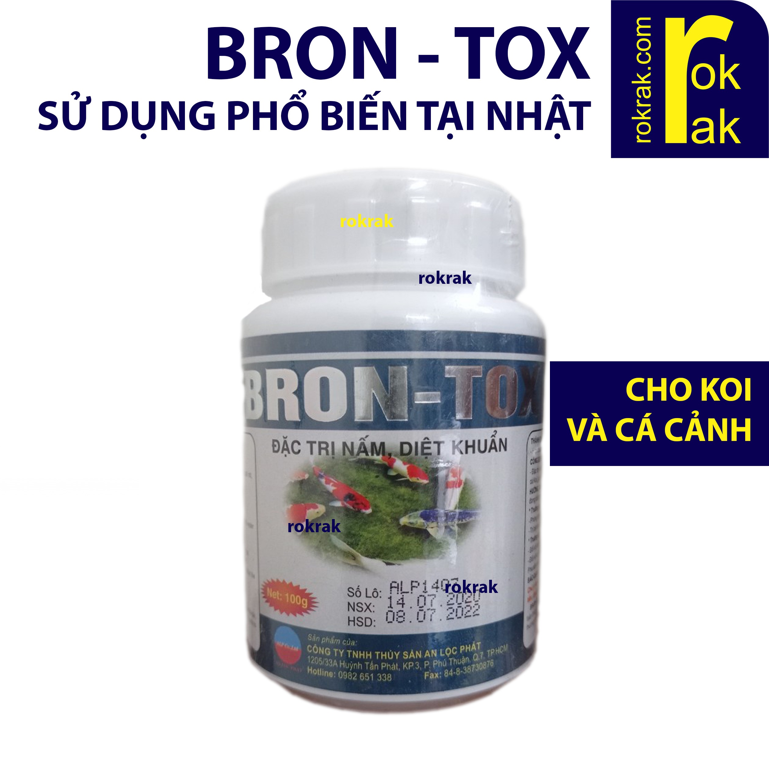 [HCM]BRON TOX chế phẩm cho cá Koi cá cảnh trừ nâm ky sinh