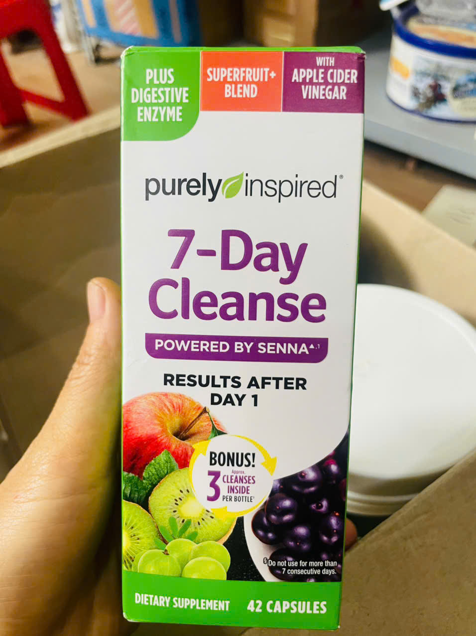 Purely Inspired 7-Day Cleanse 42 viên,Viên Uống Detox Thanh Lọc, Hỗ Trợ Giảm Cân