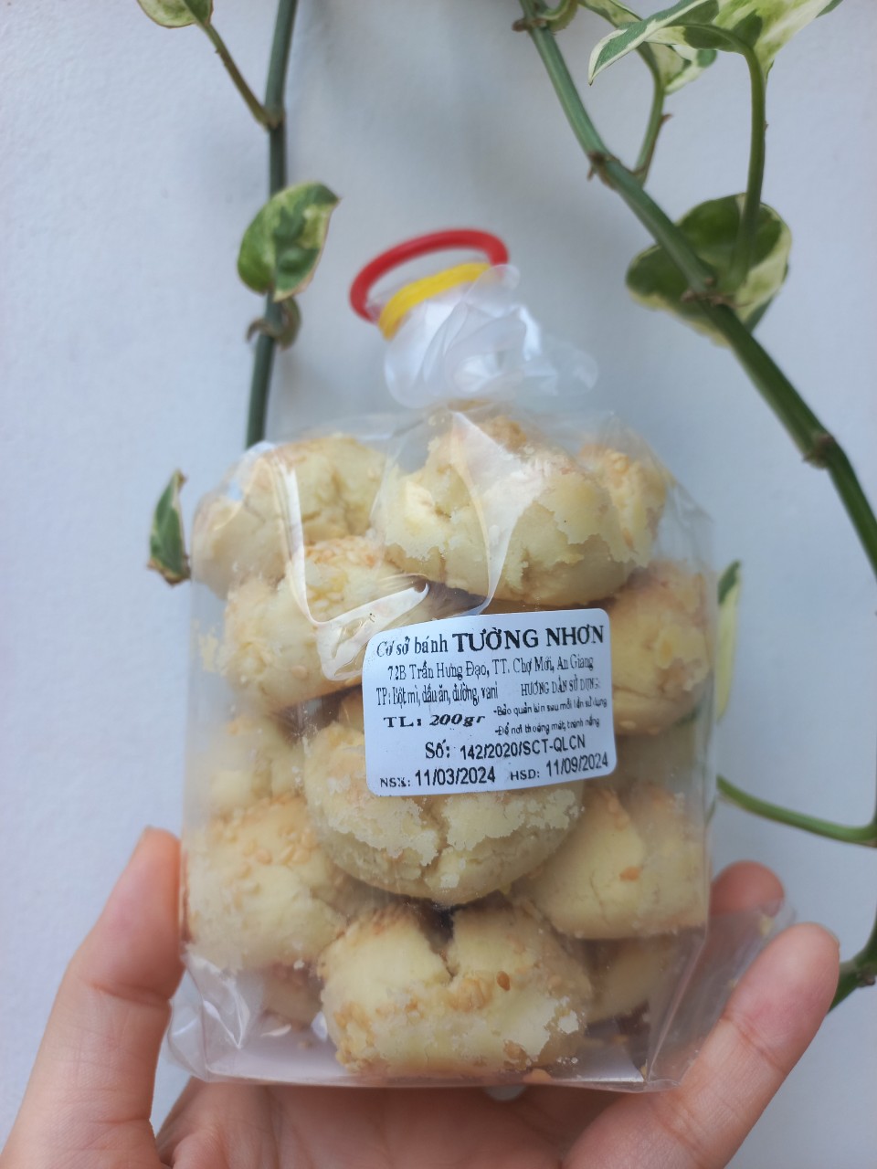 3 Túi Bánh hạnh nhân Tường Nhơn túi 200G  - ăn vặt - Thơm Ngon