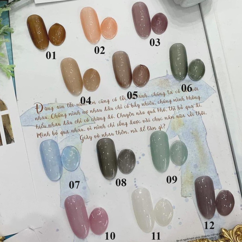 Set Sơn gel thạch 12 màu, Gel thạch bobo