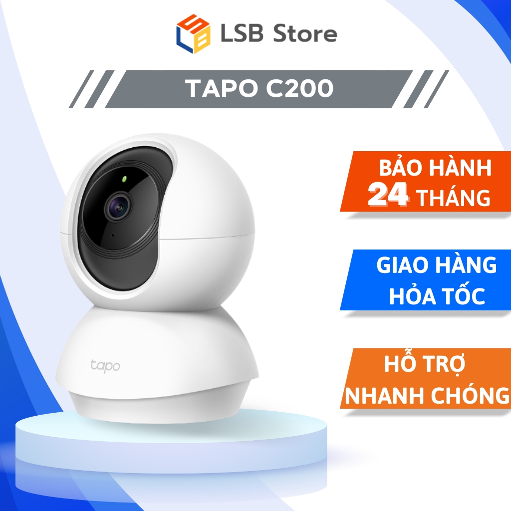 [Hoả Tốc 4h - HCM] Camera Wifi TP-link Tapo C200 Camera 360 1080p | Hàng Chính Hãng | Bảo Hành 24 Tháng | LSB Store