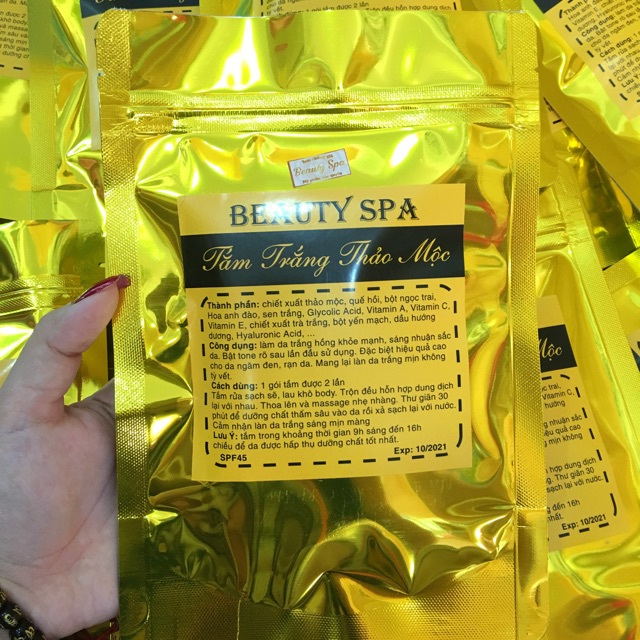 [HCM]Tắm trắng thảo mộc Beauty - Trắng da cấp tốc với  bột tắm trắng thảo mộc