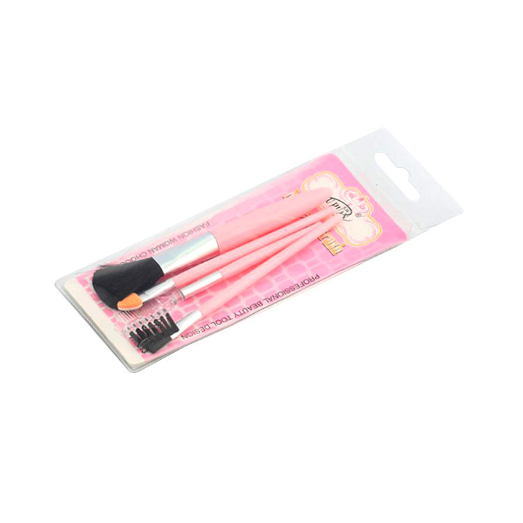 BỘ CỌ TRANG ĐIỂM GIÁ RẺ 4 CÂY MỀM MƯỢT (Hồng) được làm từ lông tự nhiên mềm mại độ đàn hồi tốt