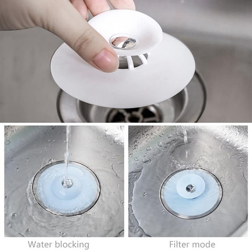 Nắp chặn rác ngăn mùi bồn rửa bồn tắm chất liệu silicon
