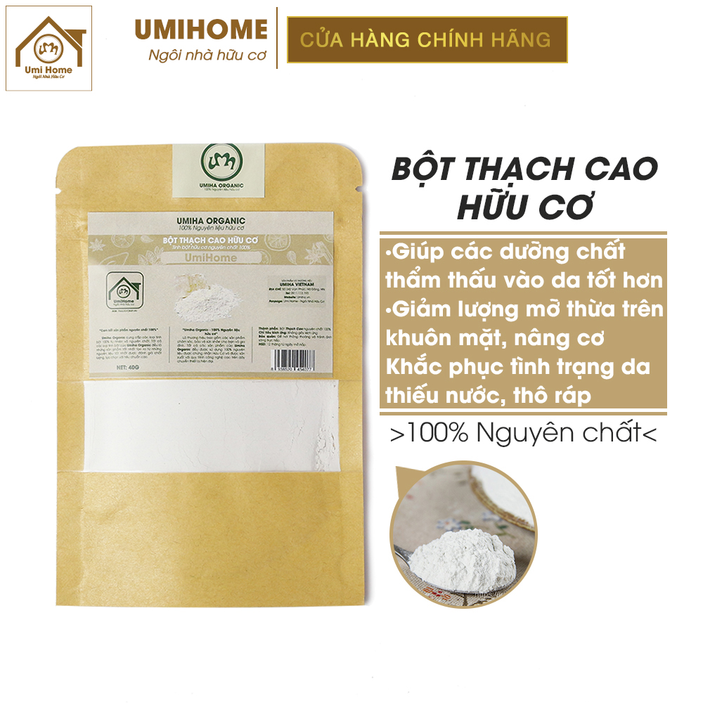 Bột Thạch Cao hữu cơ nguyên chất UMIHOME 40G | Gypsum powder 100% Organic | Handmade