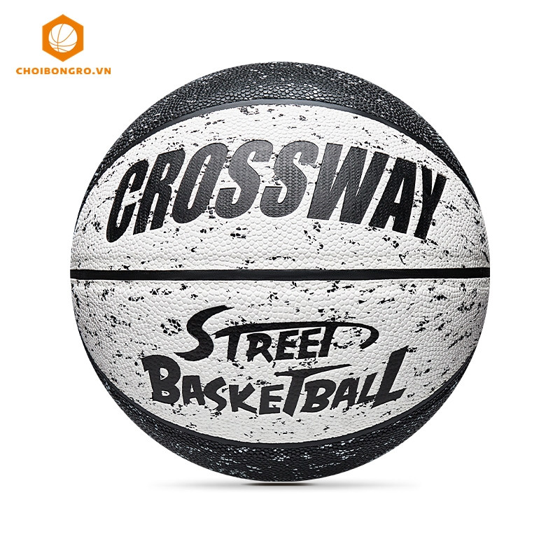 Bóng rổ da Crossway Streetball 3910 - Da êm mềm, bám dính chống mồ hôi